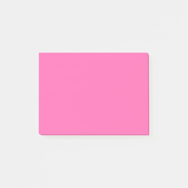 Bloco De Notas Cor Sólida Rosa Quente (Frente)