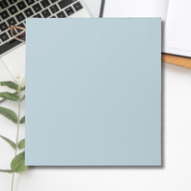 Bloco De Notas Cor Sólido Azul Pastel | Clássico | Elegante (Criador carregado)