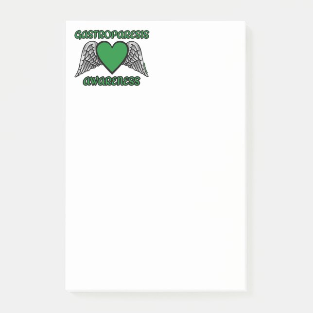Bloco De Notas Coração/Asas...Gastroparesis Notas Postadas (Frente)
