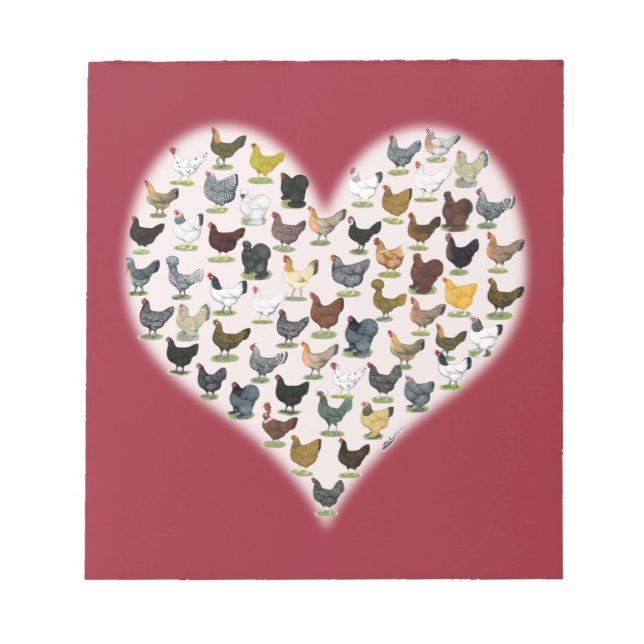 Bloco De Notas Coração de Galinha (Frente)