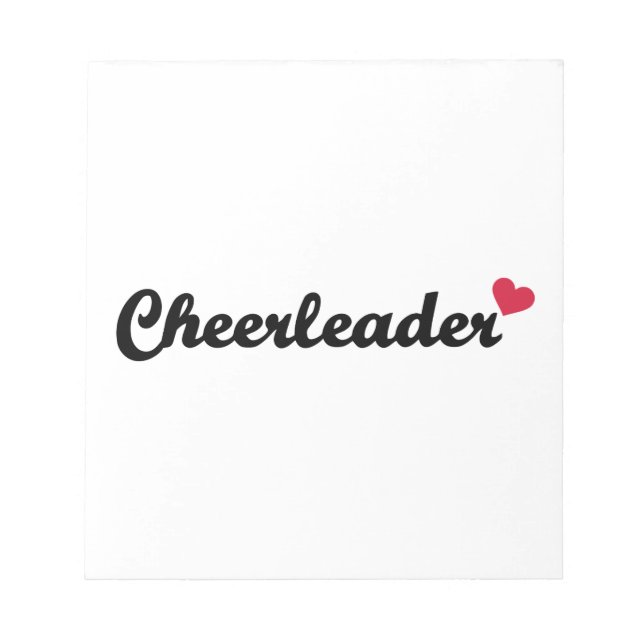 Bloco De Notas coração do cheerleader (Frente)