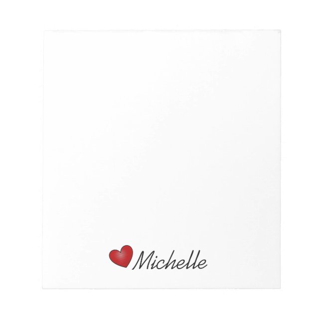 Bloco De Notas "Coração Pequeno" (Frente)