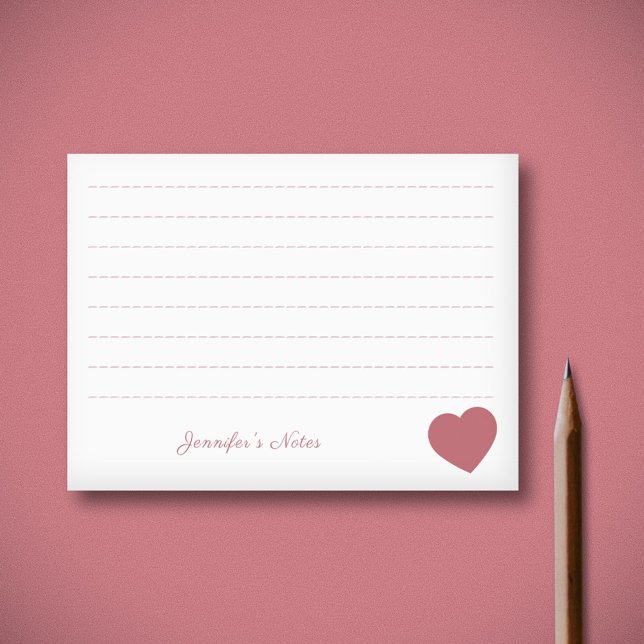 Bloco De Notas Coração Vermelho (Red Heart Post-it Notes)