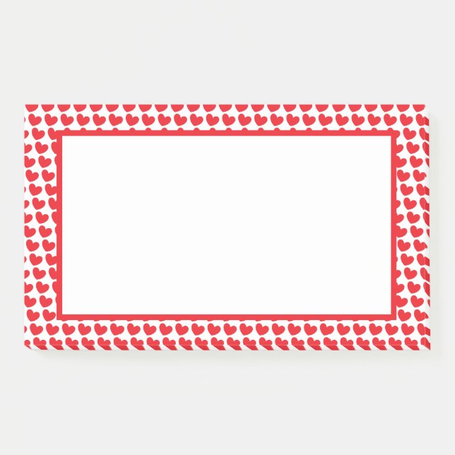 Bloco De Notas Corações de Namorados Quente Vermelho (Frente)