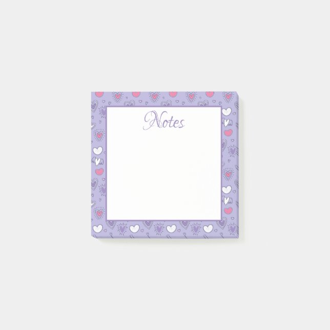 Bloco De Notas Corações e Amor (Frente)