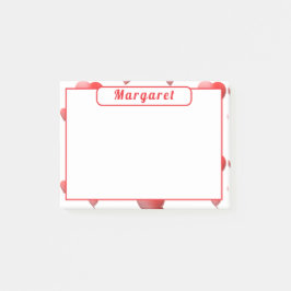 Bloco De Notas Corações Personalizados