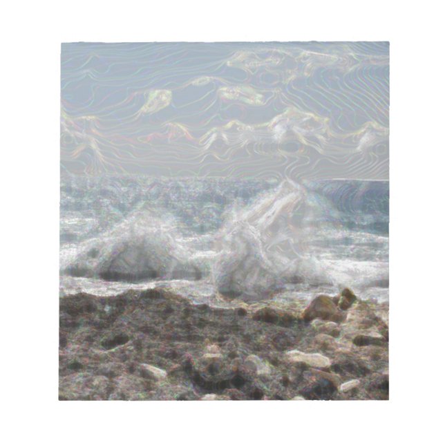 Bloco De Notas Coral e ondas (Frente)