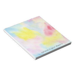 Bloco De Notas Corante Azul Amarelo-Rosa