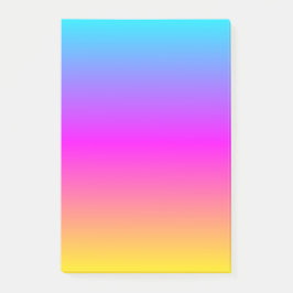 Bloco De Notas Cores Bonitas e Fluídas Amarelo Dourado Rosa Azul 