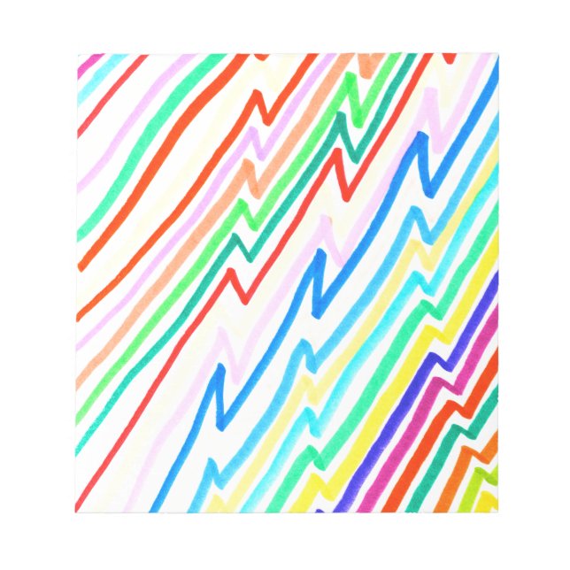 Bloco De Notas Cores da Linha Zig Zag   (Frente)