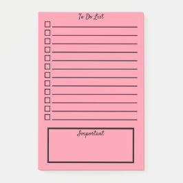 Bloco De Notas Cores de Pastel| Lista de Tarefas| Rosa Brilho/Ver