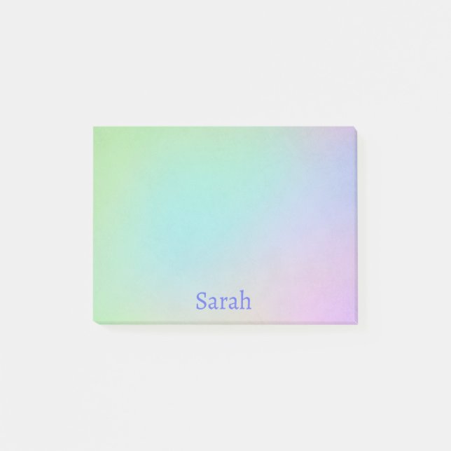 Bloco De Notas Cores de Pastel Suave Adicionar Nome do Destinatár (Frente)