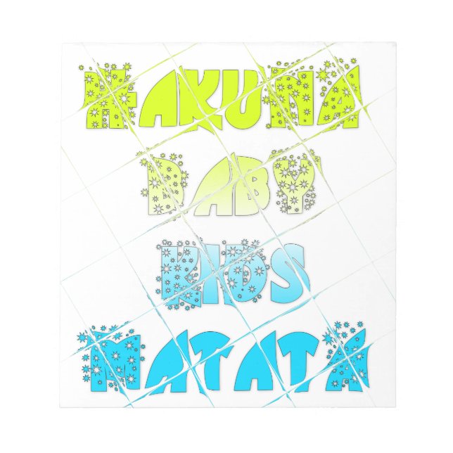 Bloco De Notas Cores Felizes Hakuna Matata Hakunamatata - Estrela (Frente)