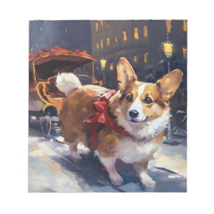 Bloco De Notas Corgi Christmas Fesason Season