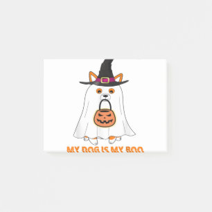 Bloco De Notas Corgi Dog É O Meu Boo Fantasmas Que Bruxas Pumpkin