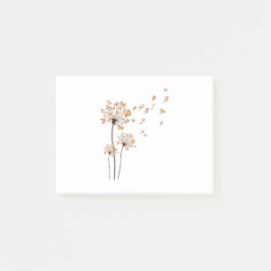 Bloco De Notas Corgi Flower Fly Dandelion Cubo Cão Lover