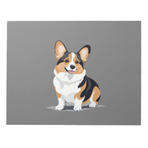 Bloco De Notas Corgi Vetor Graphic Art Retrait Animal Spirit