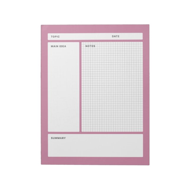 Bloco De Notas Cornell Notes (Graph) (Invertido)