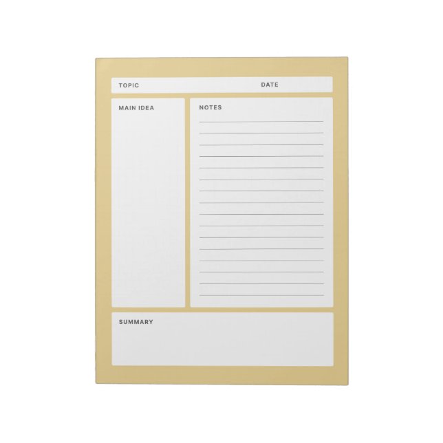 Bloco De Notas Cornell Notes (Linha) (Invertido)