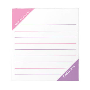 Bloco De Notas Corner Colorblock, rosa, roxo a partir da mesa de
