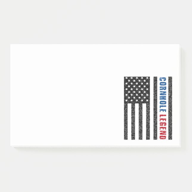 Bloco De Notas Cornhole Legend USA (Frente)