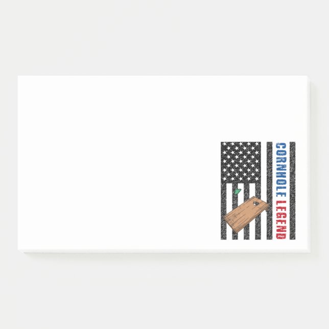 Bloco De Notas Cornhole Legend USA (Frente)
