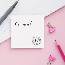 Bloco De Notas Coroa de louro preta monogramada