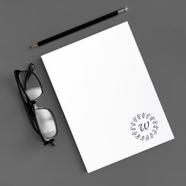 Bloco De Notas Coroa de louro preta monogramada