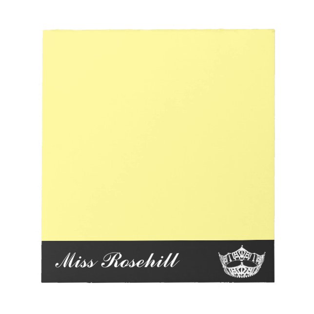 Bloco de Notas Coroa Pageante e Título (Frente)