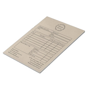 Bloco De Notas Coroa rústica de papel marrom