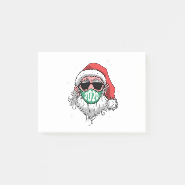 Bloco De Notas coronavírus face mask santa claus 2020 (Frente)