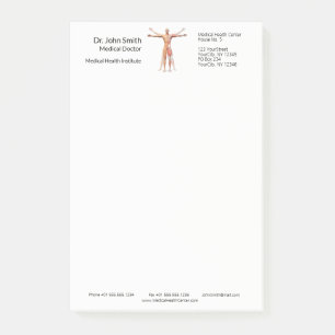 Bloco De Notas Corpo Humano Médico Músculos esqueléticos Pós-it®
