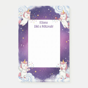 Bloco De Notas Corpo Roxo Corno Personalizado Mitzvah