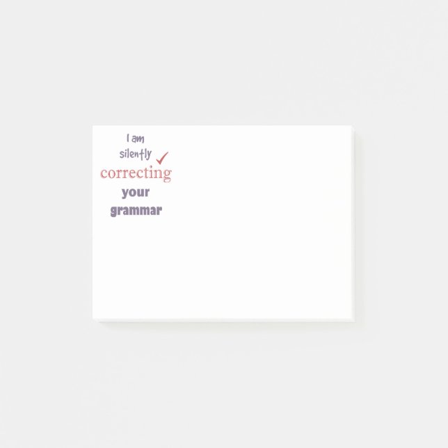 Bloco De Notas Correção Silenciosa de sua Cotação Engraçada de Gr (Frente)