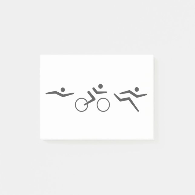 Bloco De Notas Corrida de bicicleta de natação Triathlon (Frente)