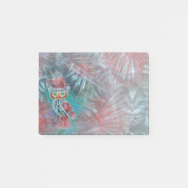 Bloco De Notas Coruja do papai noel da forma do encanto do Natal