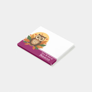 Bloco De Notas Coruja Marrom Engraçada Personalizada