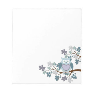 Bloco De Notas Coruja Polka de inverno em Tree Notepad