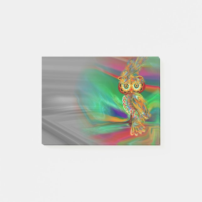 Bloco De Notas Coruja tropical da rainha da forma (Frente)