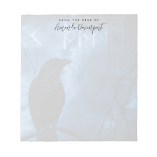 Bloco De Notas Corvo Preto com Estilo de Gótico Escuro em Execuçã