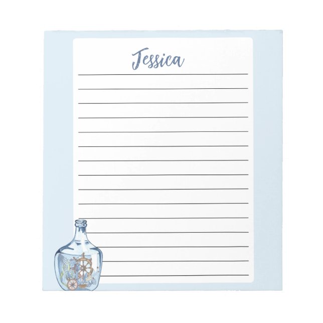 Bloco de Notas Costeiro Personalizado - Personaliz (Frente)