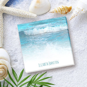 Bloco De Notas Costume de ondas tropicais de turquesa oceânica ha