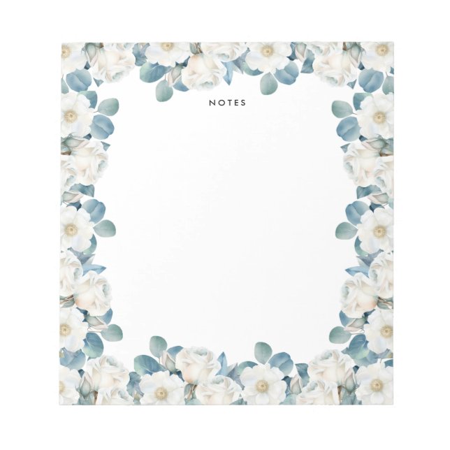 Bloco De Notas Costume Eucalyptus Greenerescência Branca (Frente)