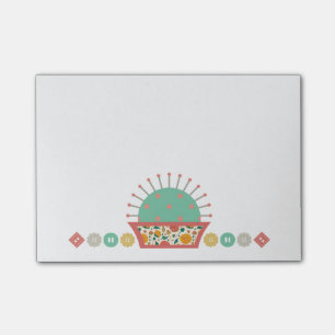 Bloco De Notas costureira floral sewing do pincushion dos botões