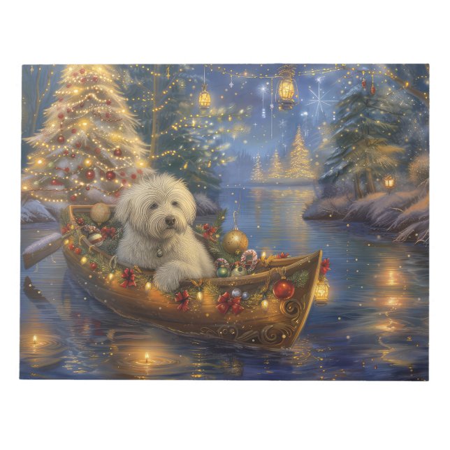 Bloco De Notas Coton De Tulear Natal Festivo Voyage (Frente)
