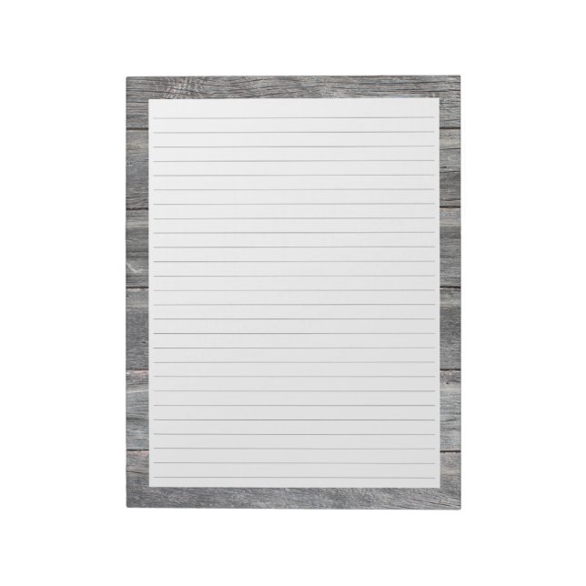 Bloco De Notas Country Barnwood Edge Design Lined (Invertido)