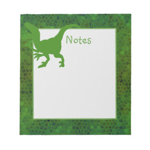 Bloco De Notas Couro de Dinossauro Verde