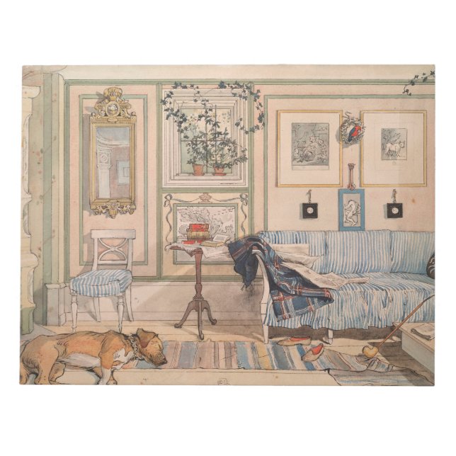 Bloco De Notas Cozy Corner (por Carl Larsson) (Frente)