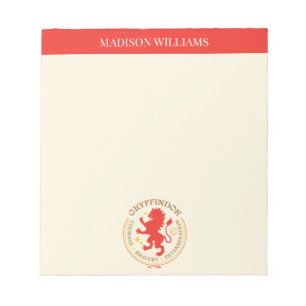 Bloco De Notas CRACHÁ GRYFFINDOR™ Red Lion House