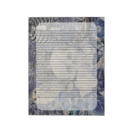 Bloco De Notas Crânio de Halloween com coroa e coruja